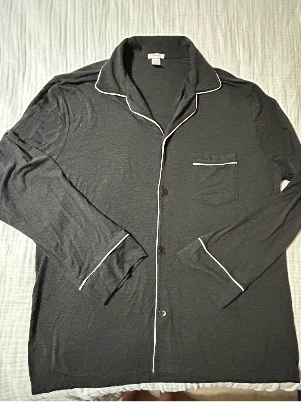 Eberjey Gisele Modal Pajama Top Dark Gray Large